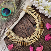 Vriksham Designer Gold Look Alike Mullai Mottu Short Neckpiece-G17261